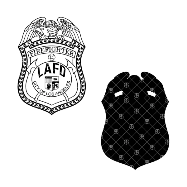 Los Angeles California LAFD Firefighter Badge - Image 3