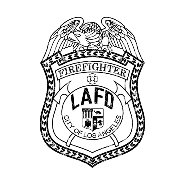 Los Angeles California LAFD Firefighter Badge - Image 2