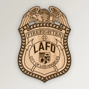 Los Angeles California LAFD Fire Department Firefighter Badge SVG Vector911