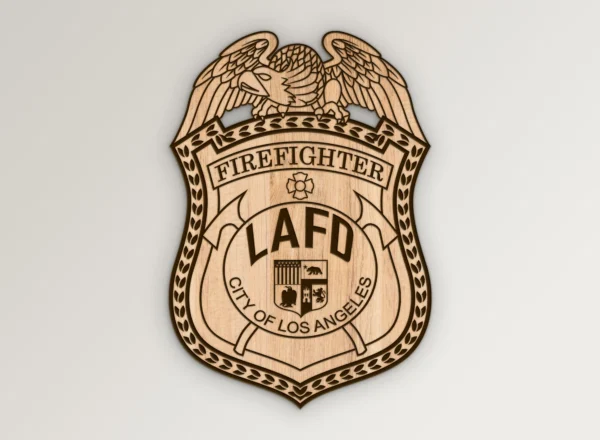 Los Angeles California LAFD Fire Department Firefighter Badge SVG Vector911