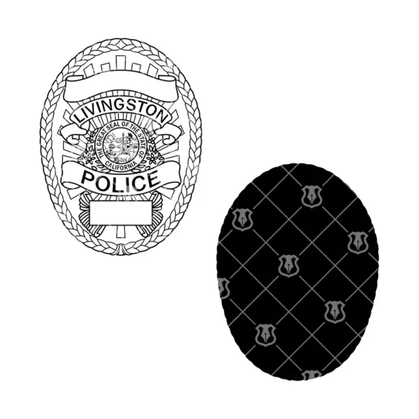 Livingston California Police Badge - Image 3