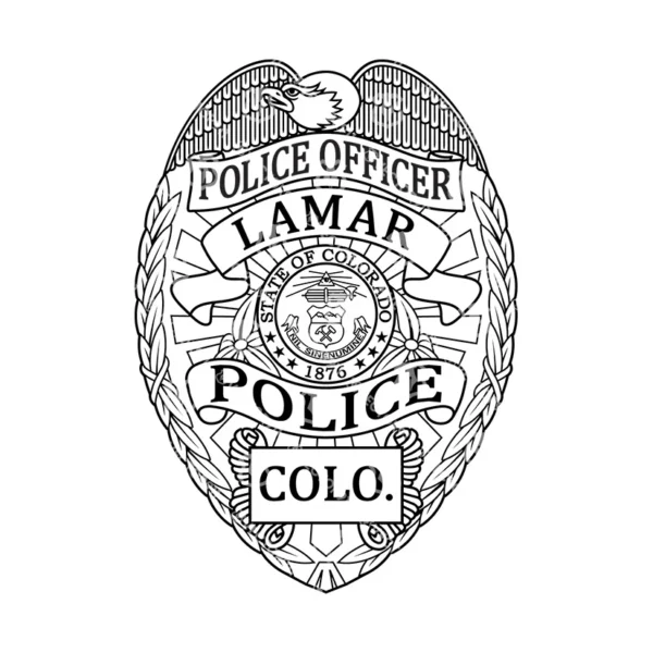 Lamar Colorado Police Officer Badge - Image 2