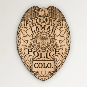 Lamar Colorado Police Officer Badge SVG Vector911