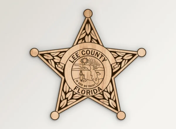 Lee County Florida Sheriff Star Badge SVG Vector911