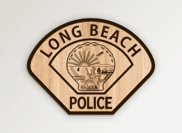 Long Beach California Police Patch SVG Vector911