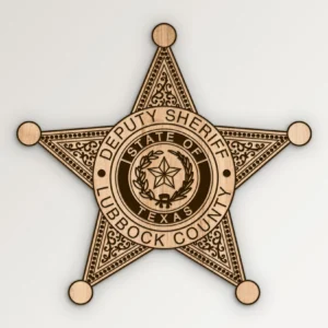 Lubbock County Texas Deputy Sheriff Badge SVG Vector911