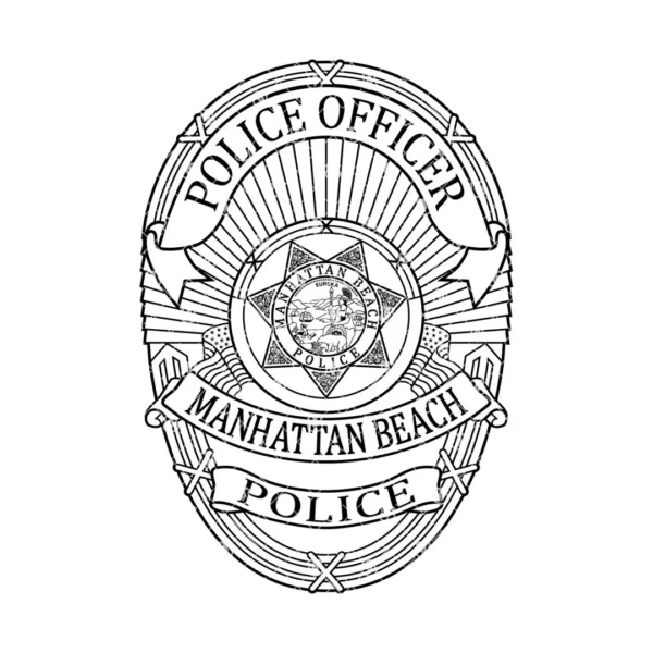 Manhattan Beach California Police Officer Badge - Image 2