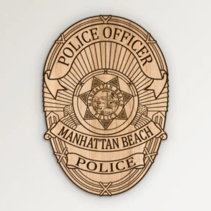 Manhattan Beach California Police Officer Badge SVG Vector911