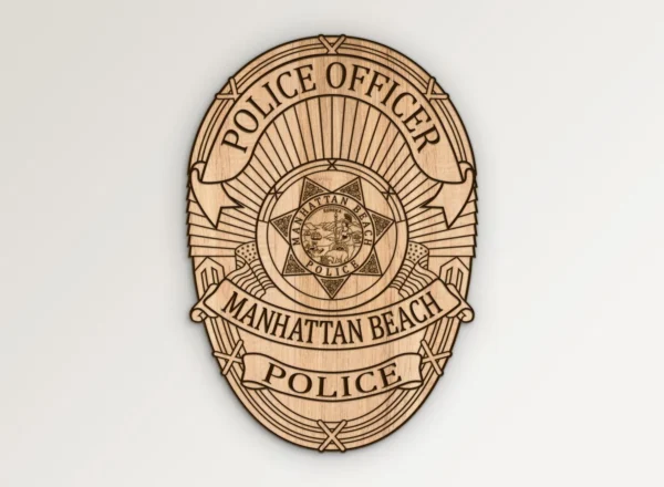 Manhattan Beach California Police Officer Badge SVG Vector911