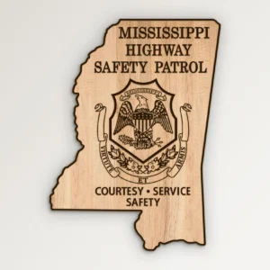 Mississippi Highway Patrol MHP State Shaped Emblem SVG Vector911