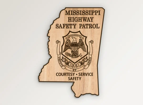 Mississippi Highway Patrol MHP State Shaped Emblem SVG Vector911