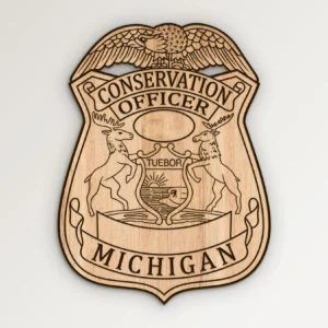 Michigan Conservation Officer Badge SVG Vector911