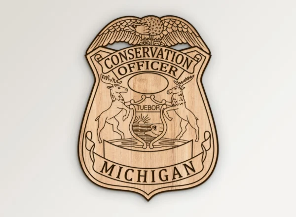 Michigan Conservation Officer Badge SVG Vector911