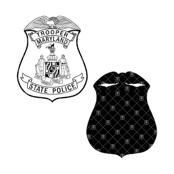 Maryland State Police Trooper Badge - Image 3