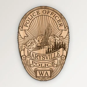 Marysville Washington Police Officer Badge SVG Vector911