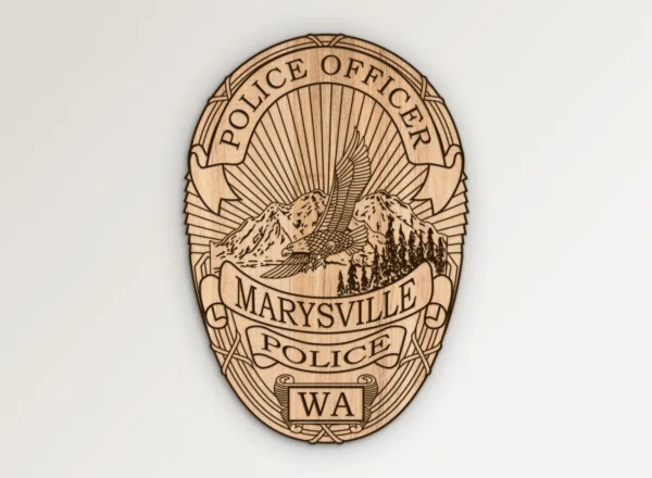 Marysville Washington Police Officer Badge SVG Vector911