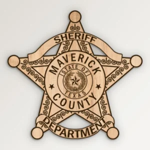 Maverick Texas Sheriff Badge SVG Vector911