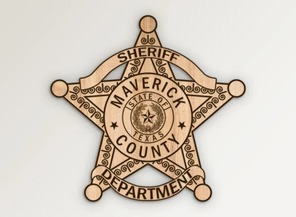 Maverick Texas Sheriff Badge SVG Vector911