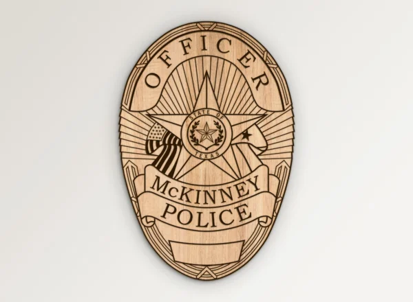 McKinney Texas Police Officer Badge SVG Vector911