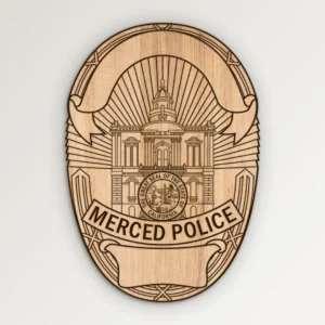 Merced California Police Badge SVG Vector911