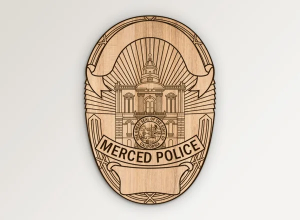 Merced California Police Badge SVG Vector911