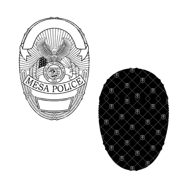 Mesa Arizona Police Badge Vintage Design - Image 3