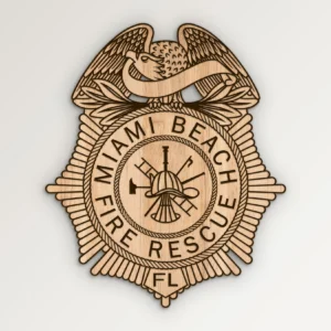 Miami Beach Florida Fire Rescue Badge SVG Vector911