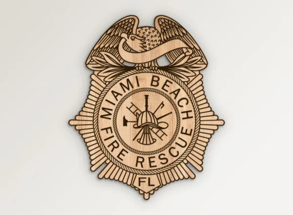 Miami Beach Florida Fire Rescue Badge SVG Vector911