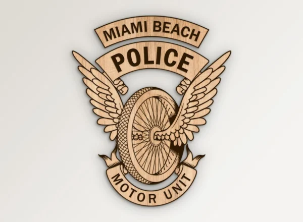 Miami Beach Florida Police Motor Unit Emblem SVG Vector911