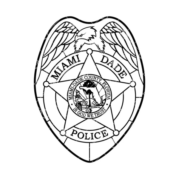 Miami Dade Florida Police Badge - Image 2