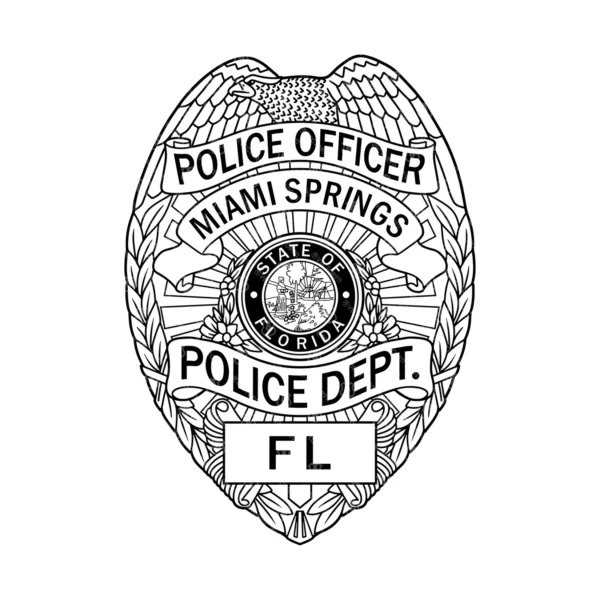 Miami Springs Florida Police Officer Badge - Image 2