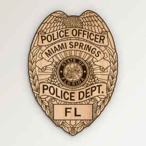 Miami Springs Florida Police Officer Badge SVG Vector911