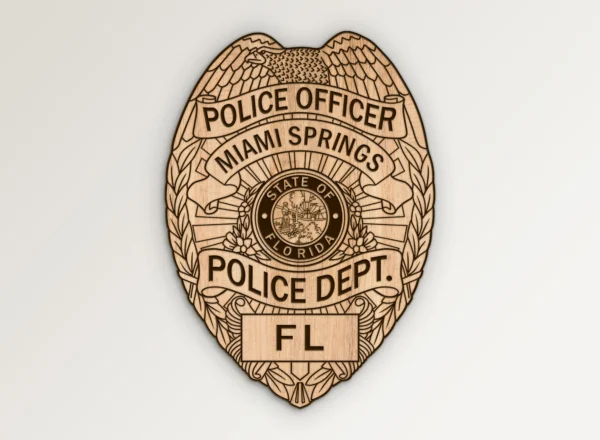 Miami Springs Florida Police Officer Badge SVG Vector911