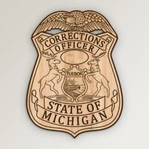 Michigan Corrections Officer Badge SVG Vector911