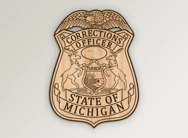 Michigan Corrections Officer Badge SVG Vector911