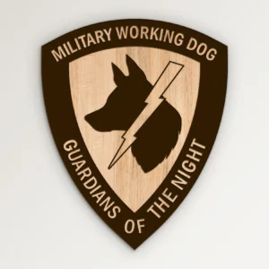 Military Working Dog Guardians of the Night Emblem SVG Vector911