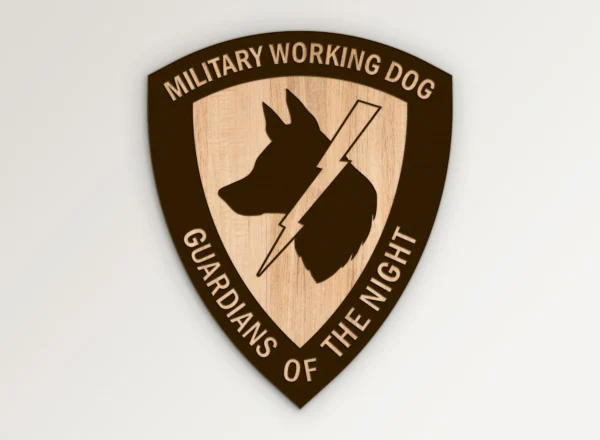 Military Working Dog Guardians of the Night Emblem SVG Vector911