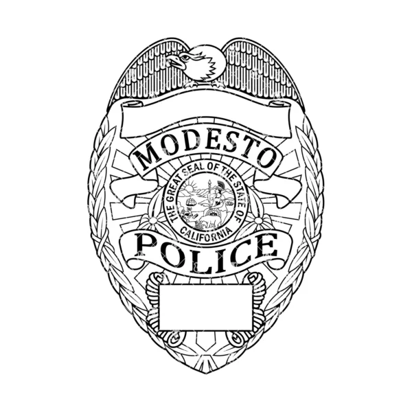 Modesto California Police Badge - Image 2