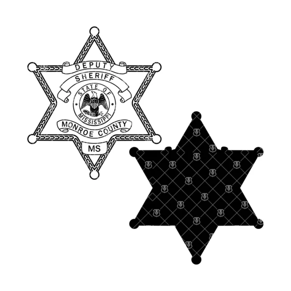 Monroe County Mississippi Sheriff Deputy Badge - Image 3