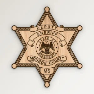 Monroe County Mississippi Deputy Sheriff Star Badge SVG Vector911