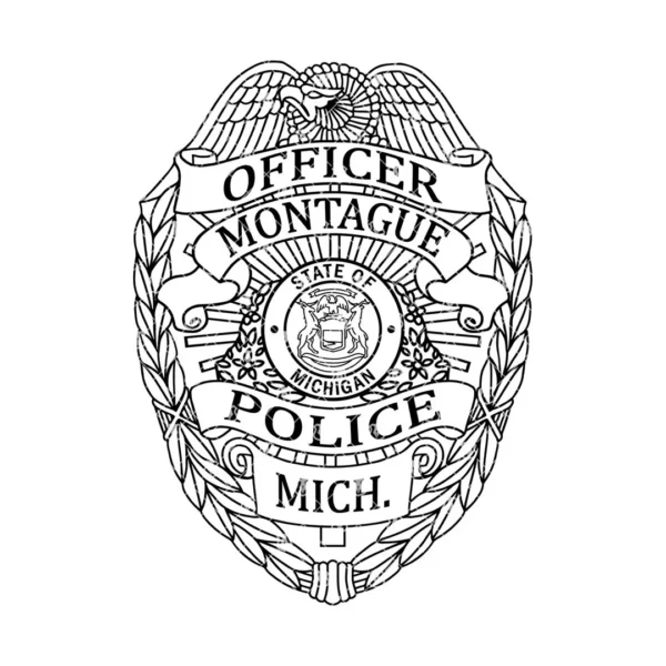 Montague Michigan Police Officer Badge - Image 2
