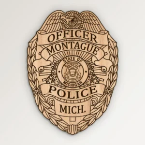 Montague Michigan Police Officer Badge SVG Vector911