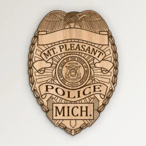 Mt Pleasant Michigan Police Badge SVG Vector911