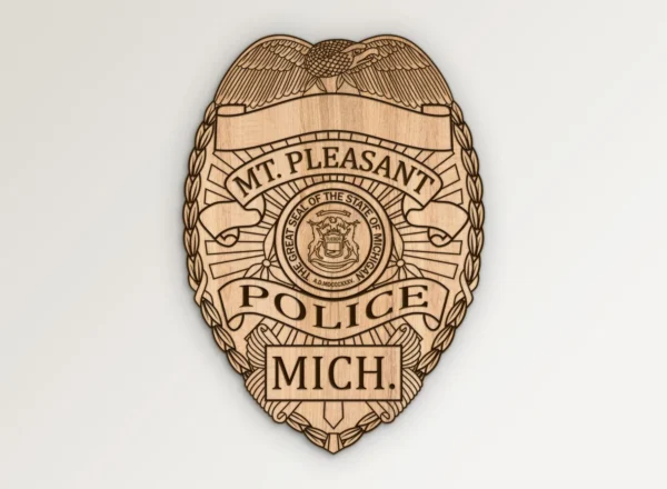 Mt Pleasant Michigan Police Badge SVG Vector911