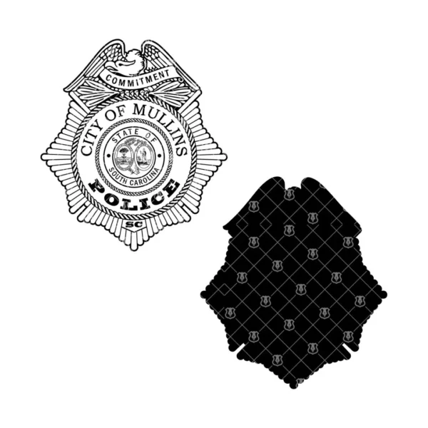 Mullins South Carolina Police Badge - Image 3