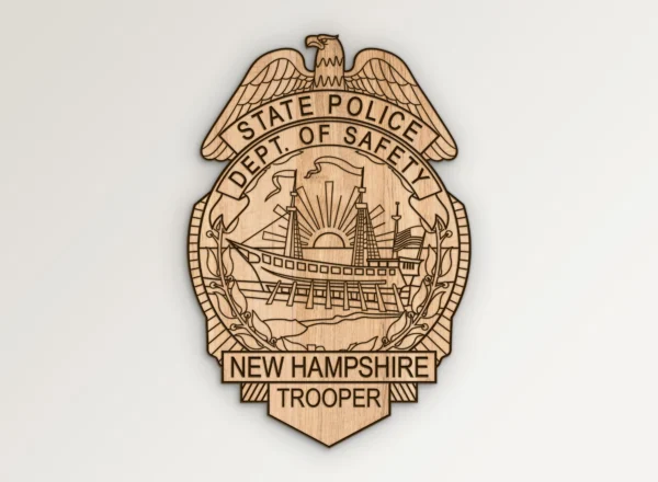 New Hampshire State Police Trooper Badge SVG Vector911