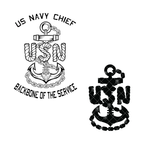 Navy Chief Backbone of the Service Fouled Anchor - Image 3