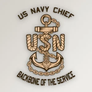 USN Chief Backbone Service Fouled Anchor SVG Vector911