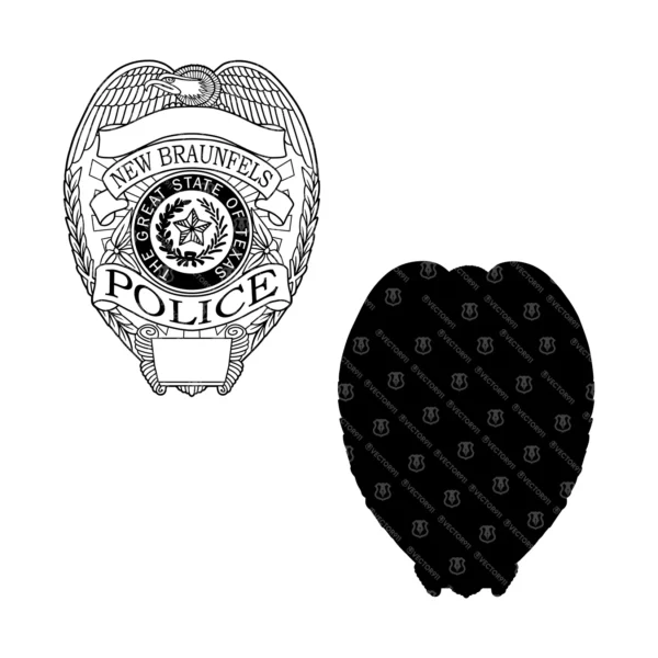 New Braunfels Texas Police Badge - Image 3