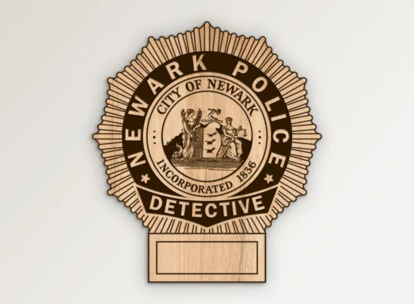 Newark New Jersey Police Detective Badge SVG Vector911